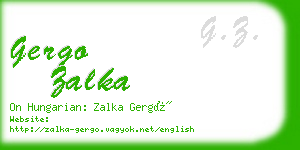 gergo zalka business card